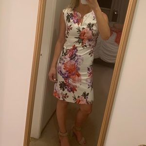 Vici White and Pink Floral Dress